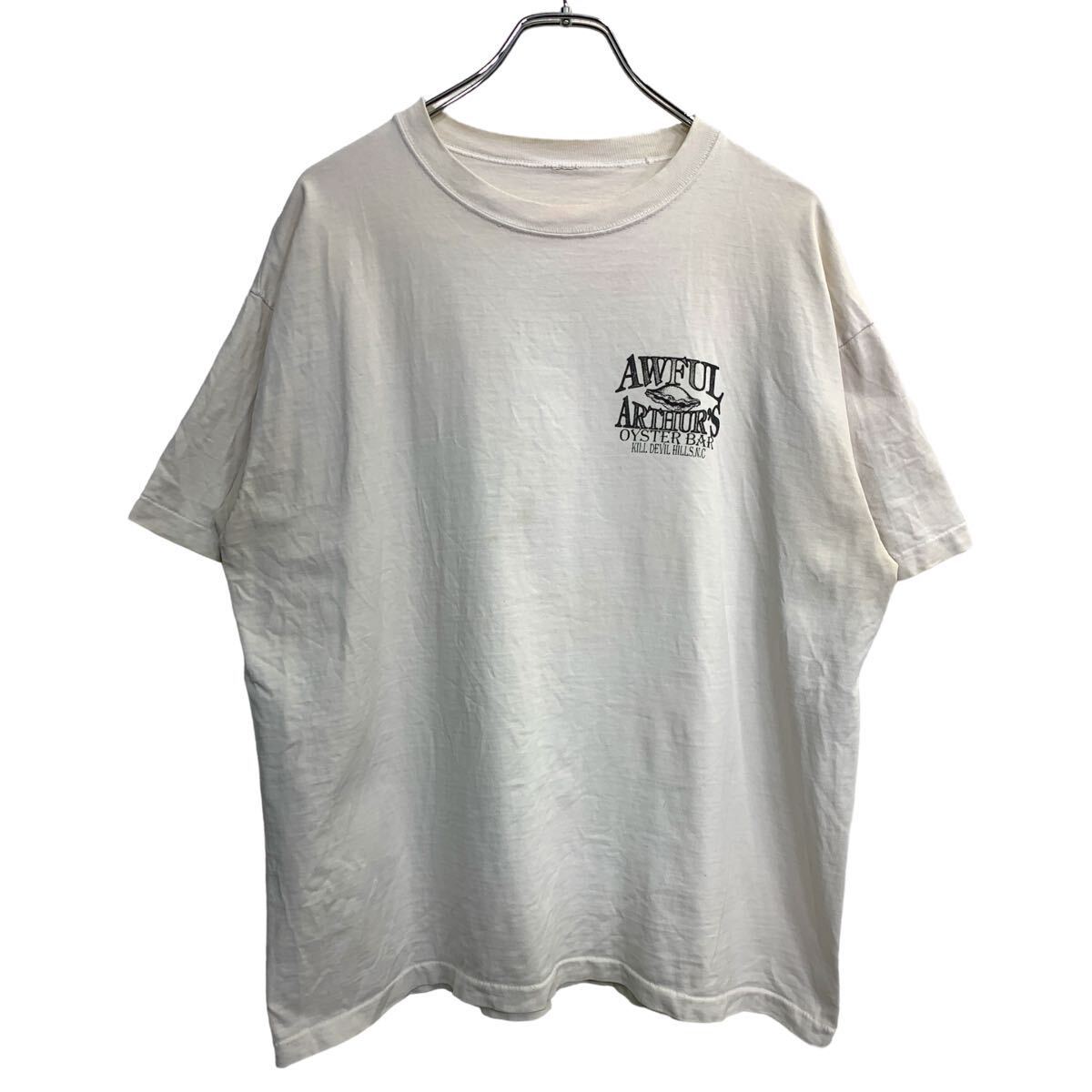 Rakuten - 【中古】【古着】 半袖 プリント Tシャツ Lサイズくらい シングルステッチ バックプリント ホワイト 古着卸 アメリカ仕入 t2408-3649
