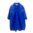 【中古】【古着】 Columbia 半袖 フィッシングシャツ XL サイズ コロンビア PFG ブルー 古着卸 アメリカ仕入 t2408-3707