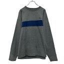 【中古】【古着】 champion プリント スウェット トレーナー チャンピオン L グレー プルオーバー 古着卸 アメリカ仕入 a608-6101