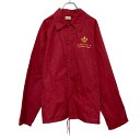 【中古】【古着】 AUBURN ナイロン コーチジャケット ラグラン XL レッド ビッグサイズ アメリカ製 スナップボタン 古着卸 アメリカ仕入 a608-6111