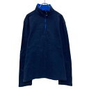 【中古】【古着】 FILA フリース ジャケット L ネイビー フィラ 冬 アウトドア ハーフジップ 古着卸 アメリカ仕入 a608-6115