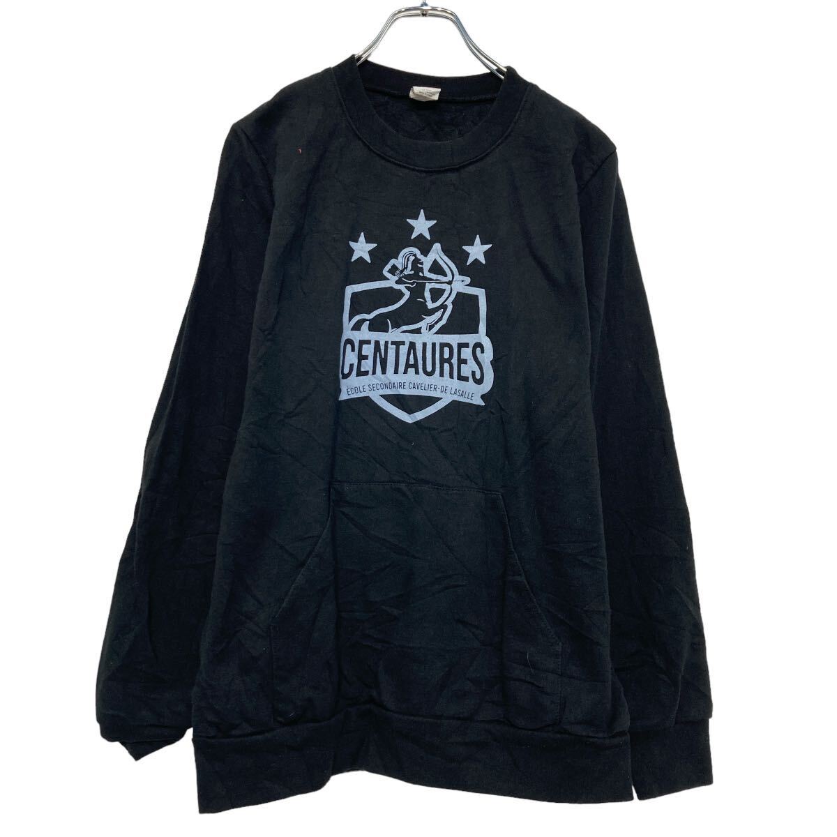 Rakuten - 【中古】【古着】 プリント スウェット トレーナー S~ ブラック 裏起毛 パックプリント 古着卸 アメリカ仕入 a608-6209