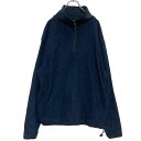 【中古】【古着】 ARMY NAVY ハーフジップ フリースジャケット L ネイビー アウトドア 古着卸 アメリカ仕入 a608-6382
