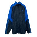 【中古】【古着】 adidas ナイロン ジャケット L ブルー アディダス ジップアップ 古着卸 アメリカ仕入 a608-6605