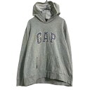 【中古】【古着】 GAP ロゴ スウェット パーカー XL ライトグレー ギャップ プルオーバー ビッグサイズ 古着卸 アメリカ仕入 a608-6649