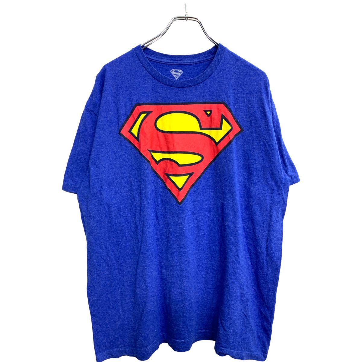 【中古】【古着】 Superman 半袖 プリント Tシャツ XLサイズ スーパーマン ブルー 古着卸 アメリカ仕入 t2408-3954