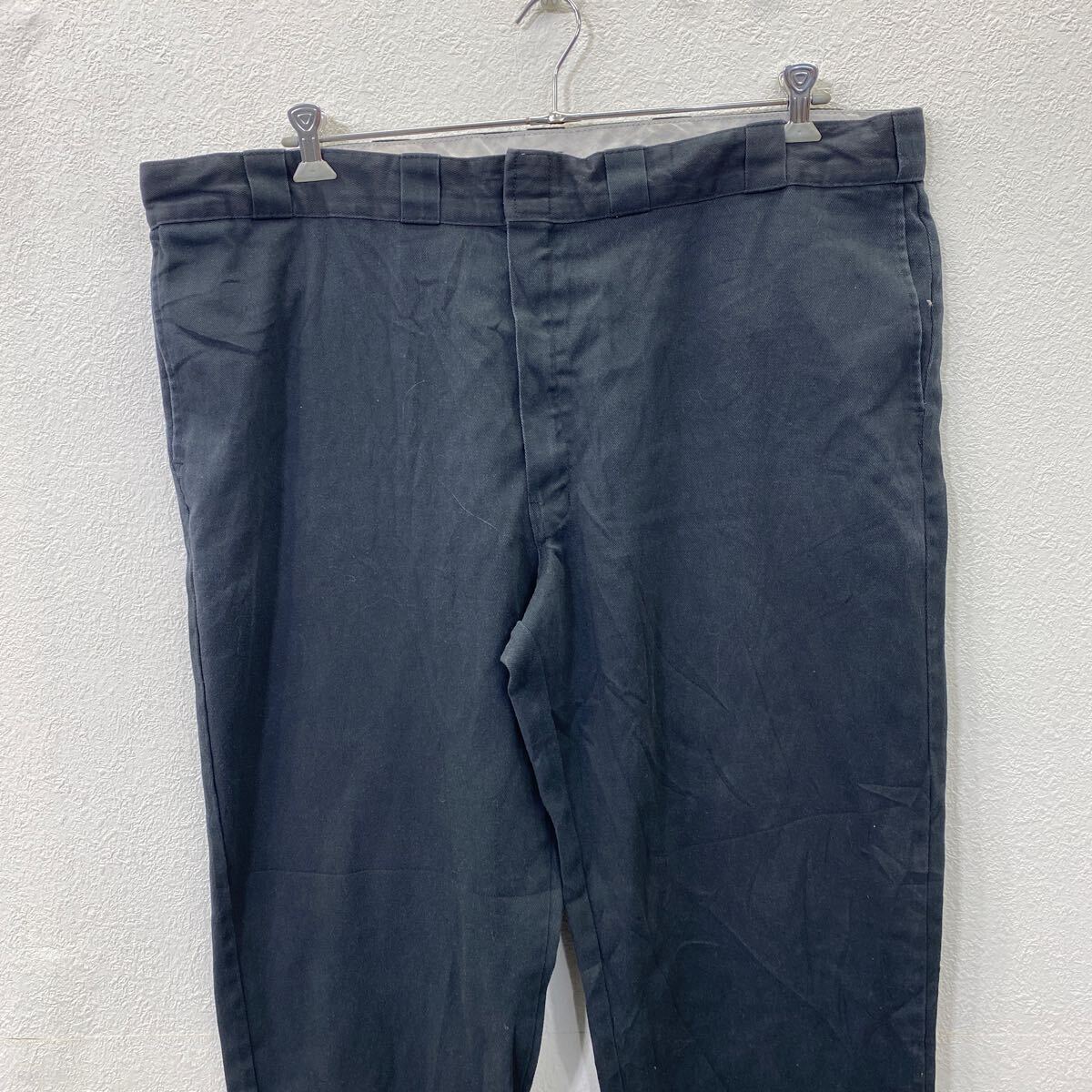 【中古】【古着】 Dickies チノパンツ ワークパンツ W46 ディッキーズ ビッグサイズ ブラック 古着卸 アメリカ仕入 2408-487