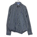 【中古】【古着】 NAUTICA 長袖 チェック シャツ M ブルー ポケット ノーティカ 古着卸 アメリカ仕入 a608-6806