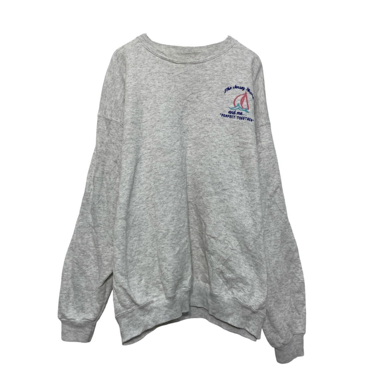 【中古】【古着】 LEE プリント スウェット トレーナー リー XL ホワイト ビッグサイズ 裏起毛 イラスト 刺繍 古着卸 アメリカ仕入 a608-7038