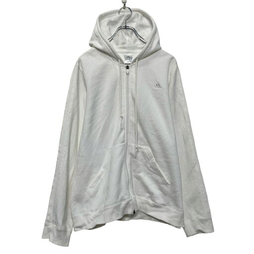 【中古】【古着】 adidas プリント スウェット パーカー アディダス XL ホワイト ビッグサイズ フルジップ 古着卸 アメリカ仕入 a608-7049 【中古】【古着】 adidas プリント スウェット パーカー アディダス XL ホワイト ビッグサイズ フルジップ 古着卸 アメリカ仕入 a608-7049