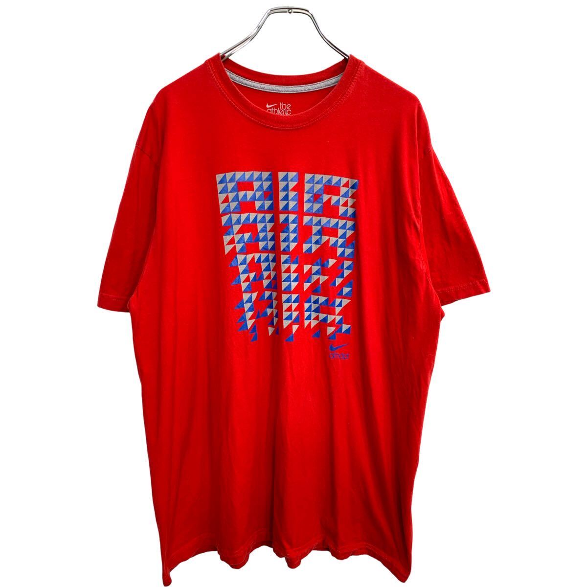 【中古】【古着】 NIKE 半袖 プリント Tシャツ 2XLサイズ ナイキ スタンダードフィット ビッグサイズ レッド 古着卸 アメリカ仕入 t2408-4136