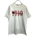 【中古】【古着】 Champion 半袖 プリント Tシャツ Lサイズ チャンピオン ホワイト コットン 古着卸 アメリカ仕入 t2409-3001