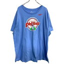 【中古】【古着】 NIKE 半袖 プリント Tシャツ XXLサイズ ナイキ ビッグサイズ ライトブルー 古着卸 アメリカ仕入 t2409-3004