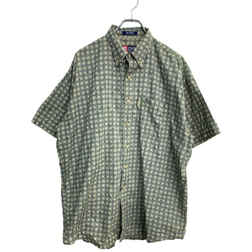 【中古】【古着】 CHAPS 半袖シャツ Lサイズ チャップス 総柄 コットン グリーン系 古着卸 アメリカ仕入 t2409-3039 【中古】【古着】 CHAPS 半袖シャツ Lサイズ チャップス 総柄 コットン グリーン系 古着卸 アメリカ仕入 t2409-3039
