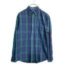 【中古】【古着】 IZOD 長袖 チェックシャツ Sサイズ アイゾッド グリーン ネイビー 古着卸 アメリカ仕入 t2409-3064