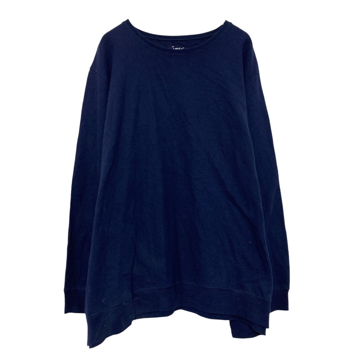 【中古】【古着】 HANES 無地 スウェット トレーナー ヘインズ 4X ネイビー ビッグサイズ 裏起毛 古着卸 アメリカ仕入 a609-5270