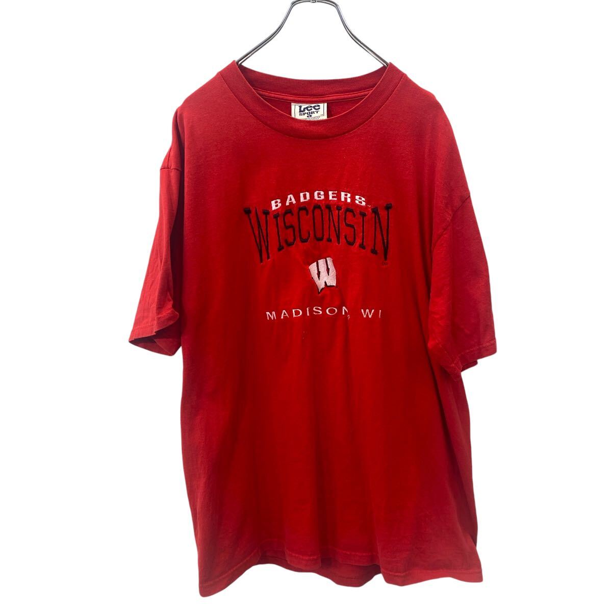 【中古】【古着】 Lee SPORT 半袖 刺繍 プリントTシャツ Lサイズ リースポーツ レッド系 古着卸 アメリカ仕入 t2409-3100