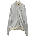【中古】【古着】 PUMA ジップアップ トラックジャケット L ホワイト プーマ ジャージ スポーツウェア 古着卸 アメリカ仕入 a609-5430