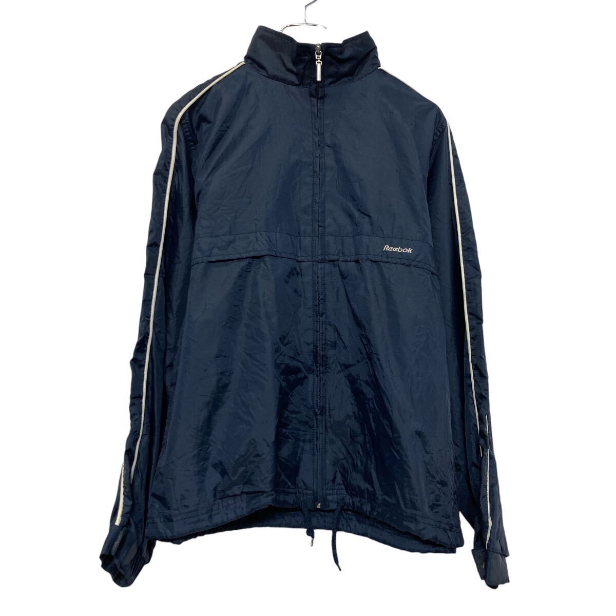 【中古】【古着】 Reebok ナイロン ジャケット キッズ L ネイビー ブルゾン フルジップ 古着卸 アメリカ仕入 a609-5506