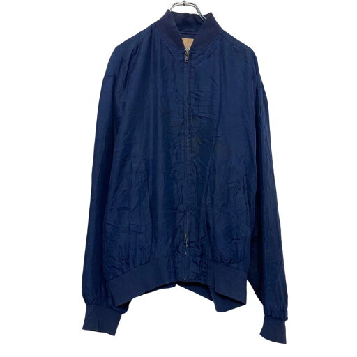 【中古】【古着】 SILK UOMO ジャケット M シルク ネイビー ブルゾン フルジップ 古着卸 アメリカ仕入 a609-5528 【中古】【古着】 SILK UOMO ジャケット M シルク ネイビー ブルゾン フルジップ 古着卸 アメリカ仕入 a609-5528