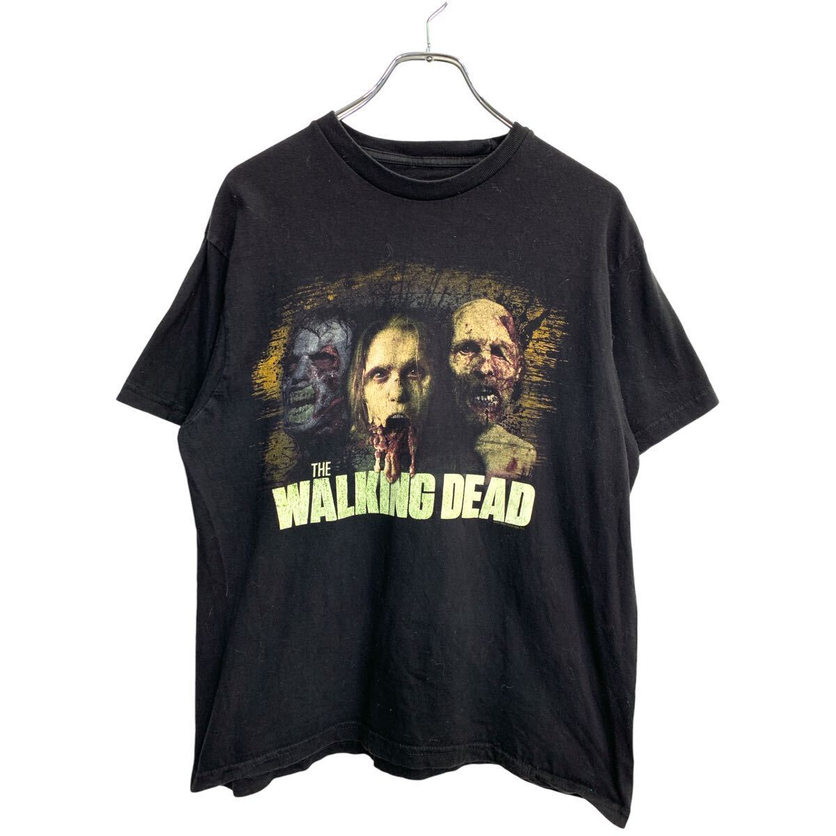 【中古】【古着】 FEA 半袖 プリント Tシャツ Lサイズ ブラック コットン 古着卸 アメリカ仕入 t2409-3224