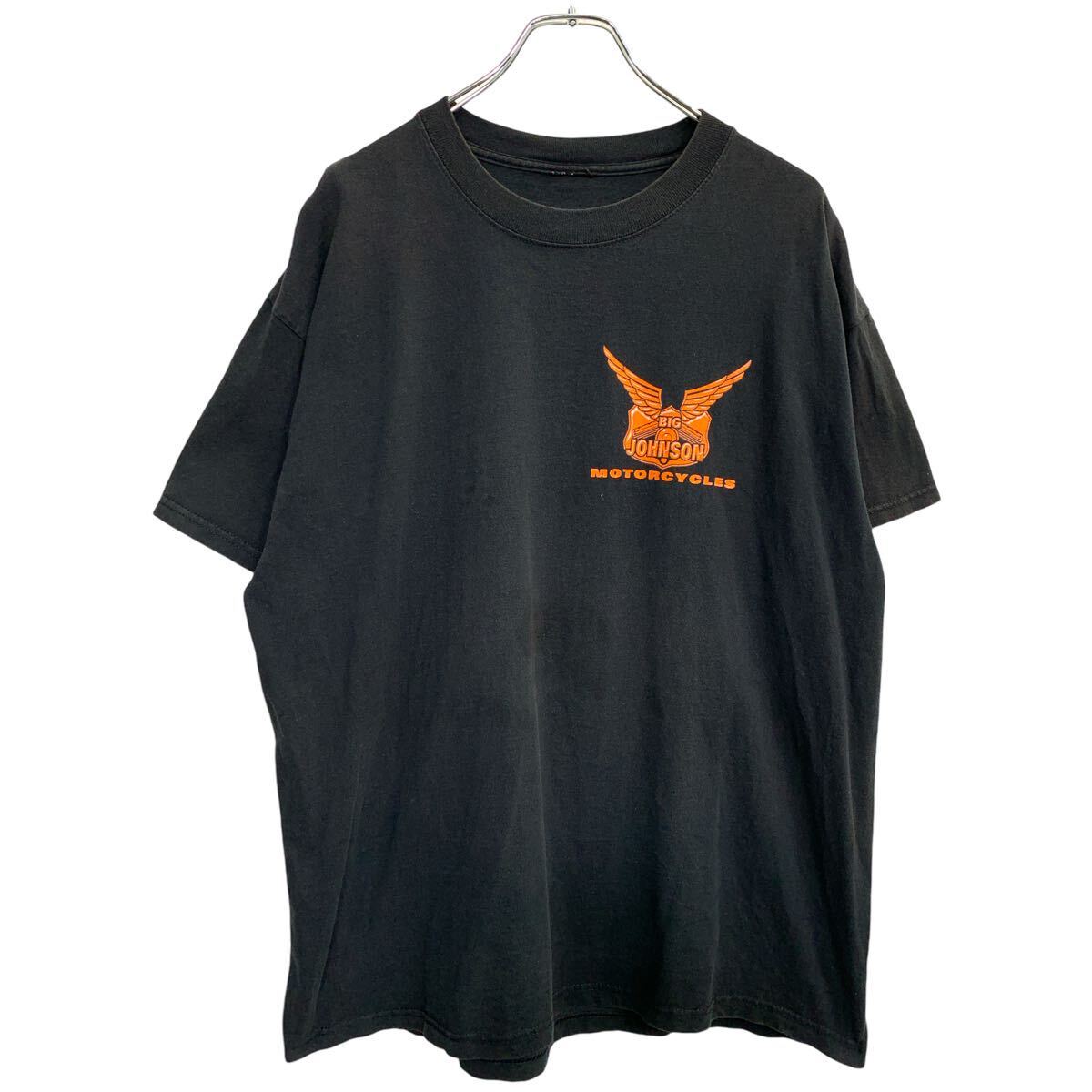 【中古】【古着】 半袖 プリント Tシャツ XLサイズくらい バックプリント ブラック 古着卸 アメリカ仕入 t2409-3237