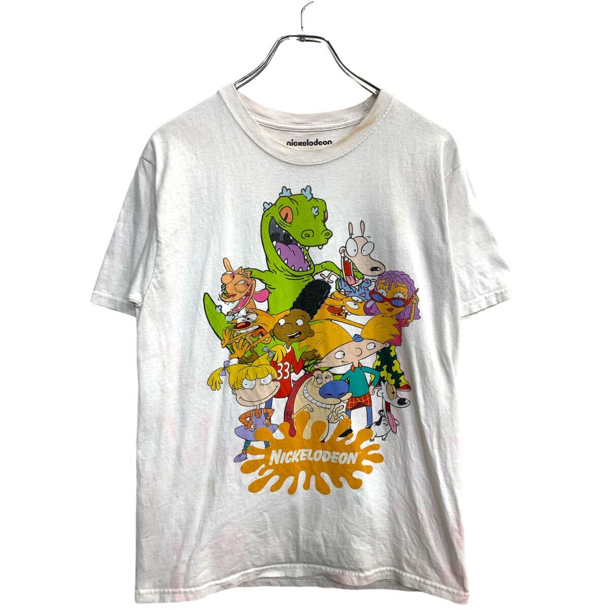 【中古】【古着】 nickelodeon 半袖 キャラクターTシャツ Sサイズ ニコロデオン ホワイト コットン メキシコ製 古着卸 アメリカ仕入 t2409-3267
