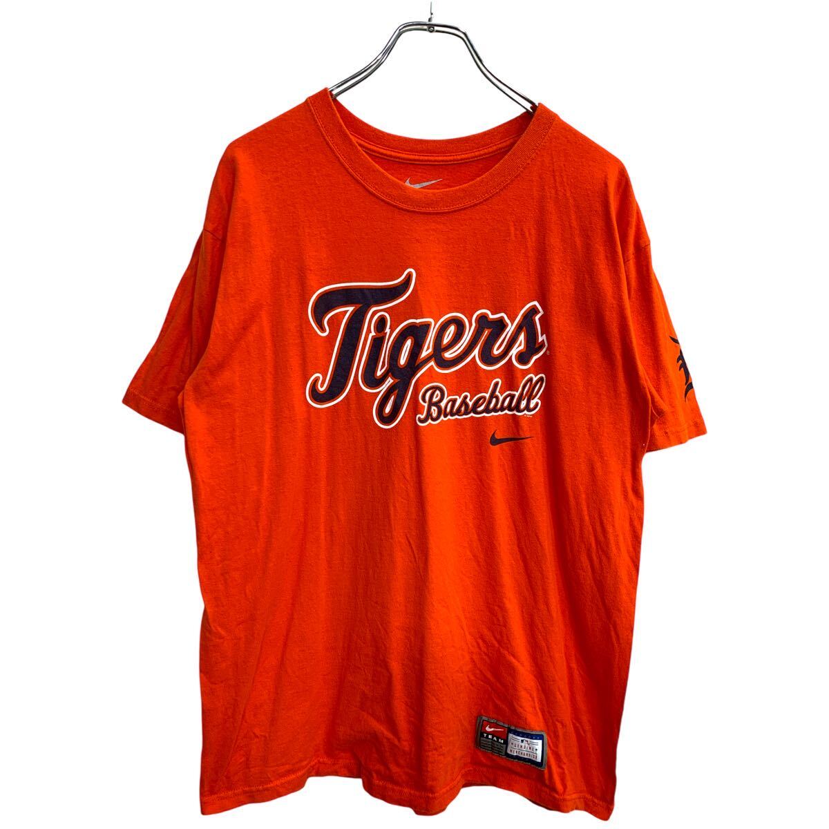 【中古】【古着】 NIKE 半袖 プリント Tシャツ Mサイズ ナイキ ルーズフィット オレンジ コットン 古着卸 アメリカ仕入 t2409-3281