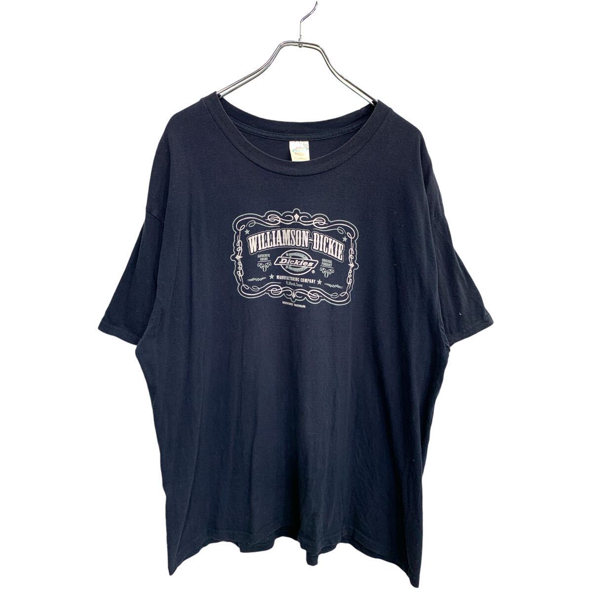 【中古】【古着】 Dickies 半袖 プリント Tシャツ 2XLサイズ ディッキーズ ビッグサイズ ブラック コットン 古着卸 アメリカ仕入 t2409-3307