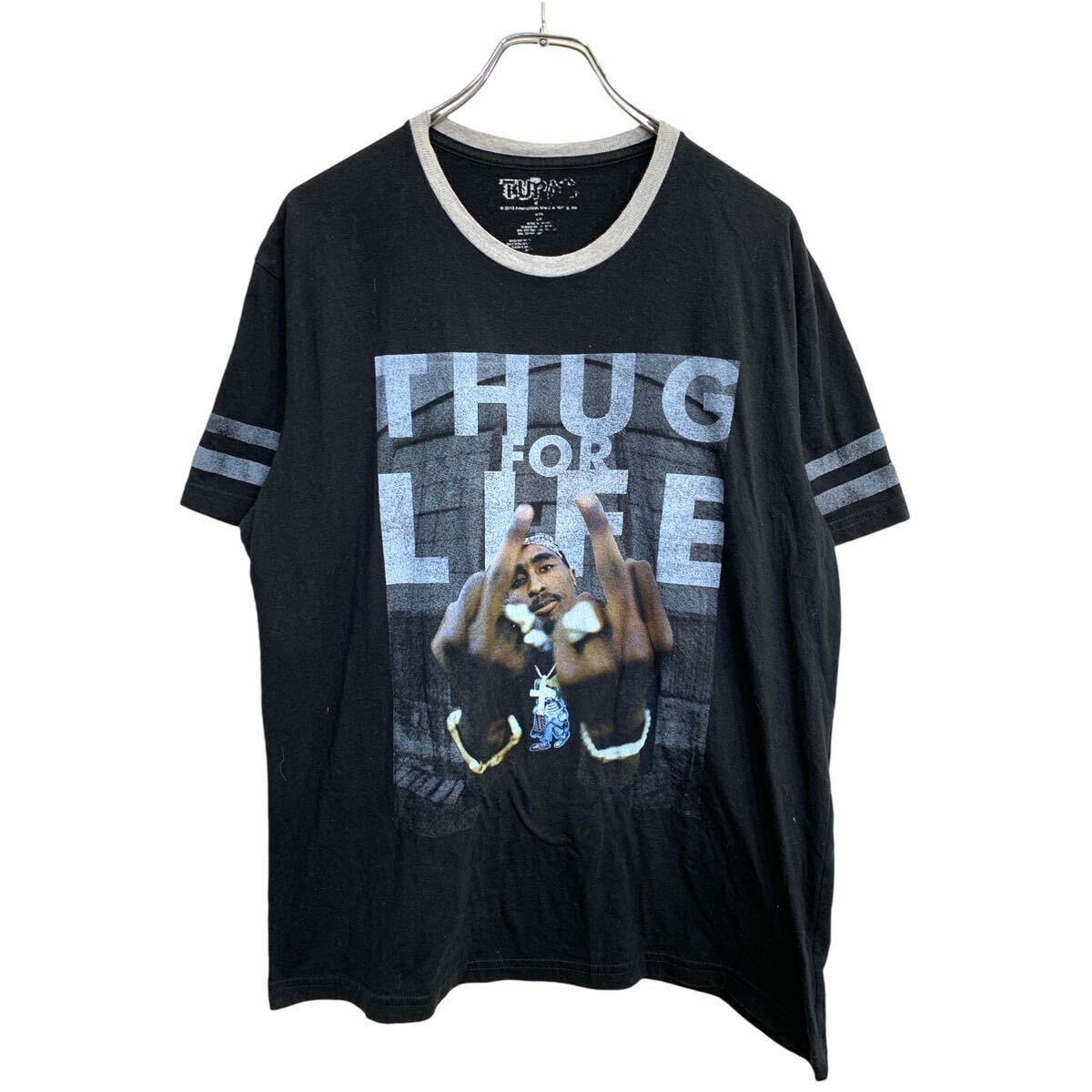 【中古】【古着】 TUPAC 半袖 プリント Tシャツ Lサイズ ツーパック ブラック 古着卸 アメリカ仕入 t2409-3327