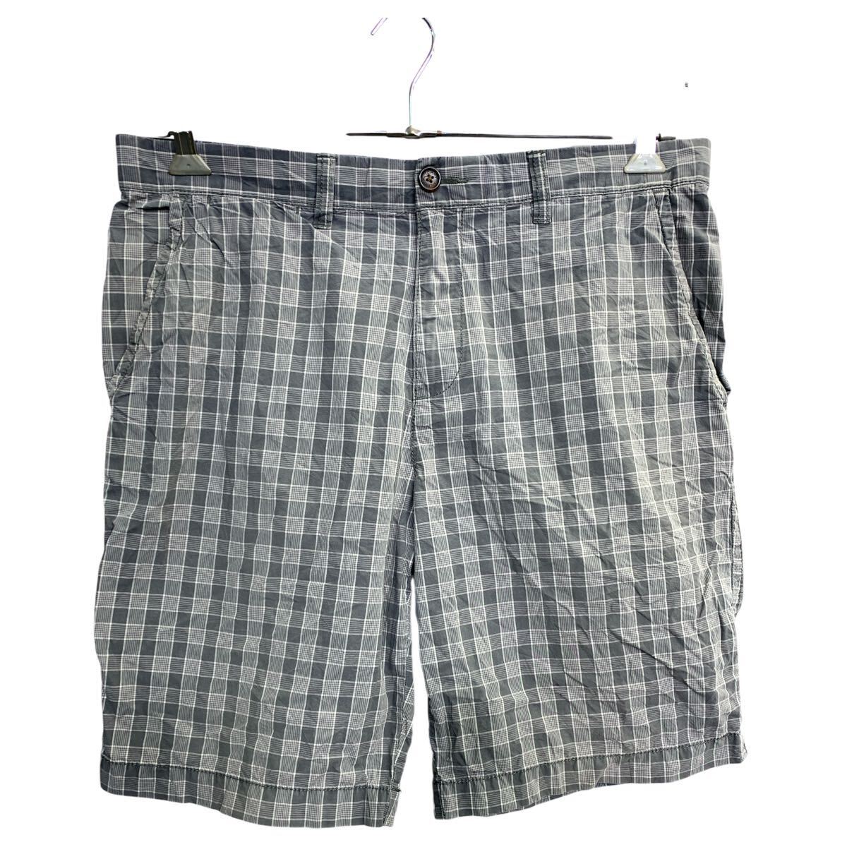 【中古】【古着】 TOMMY HILFIGER ショートパンツ W34 トミーヒルフィガー チェック柄 グレー コットン 古着卸 アメリカ仕入 2409-354(4.0)