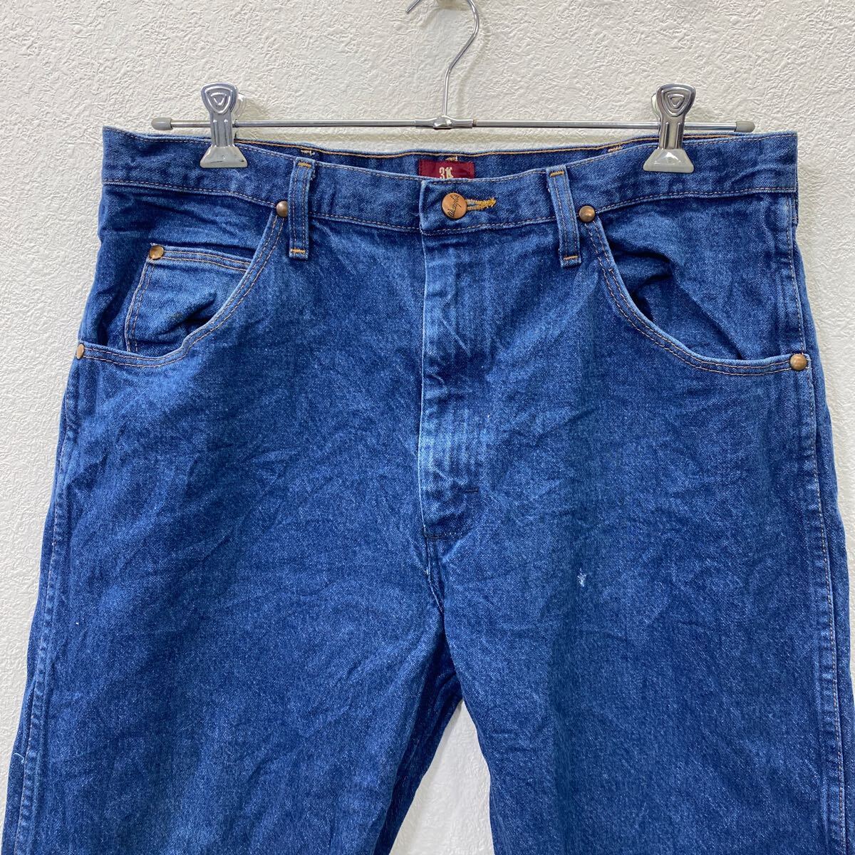 【中古】【古着】 Wrangler デニムパンツ W35 ラングラー メキシコ製 コットン 3K Relaxed ブルー 古着卸 アメリカ仕入 2409-385