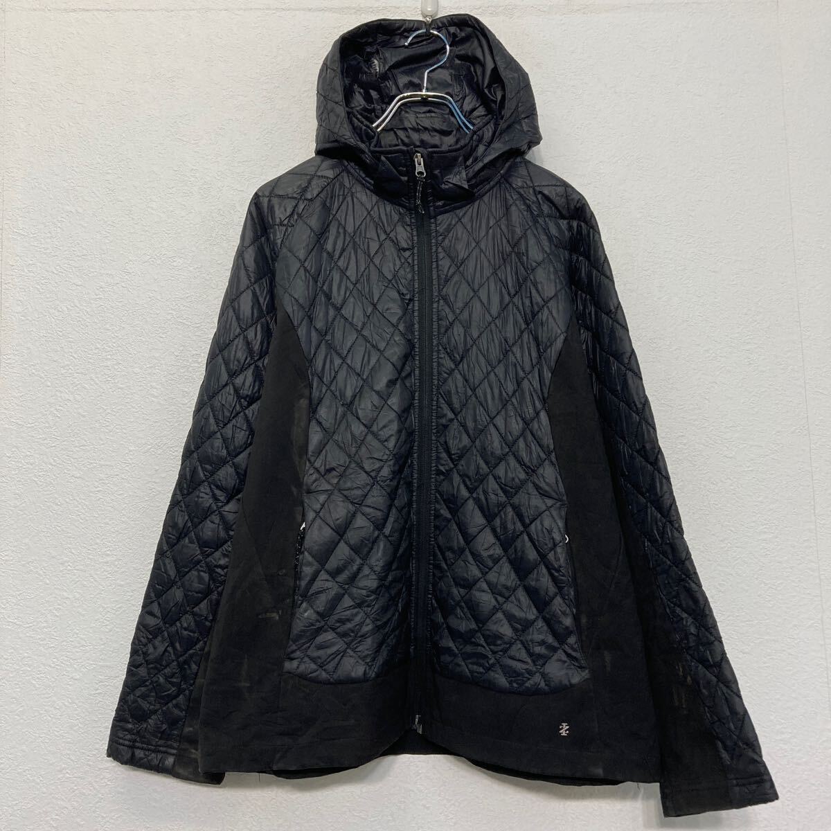 【中古】【古着】 izod ダウン ジャケット アイゾッド レディース L ブラック フルジップ 古着卸 アメリカ仕入 a609-6026