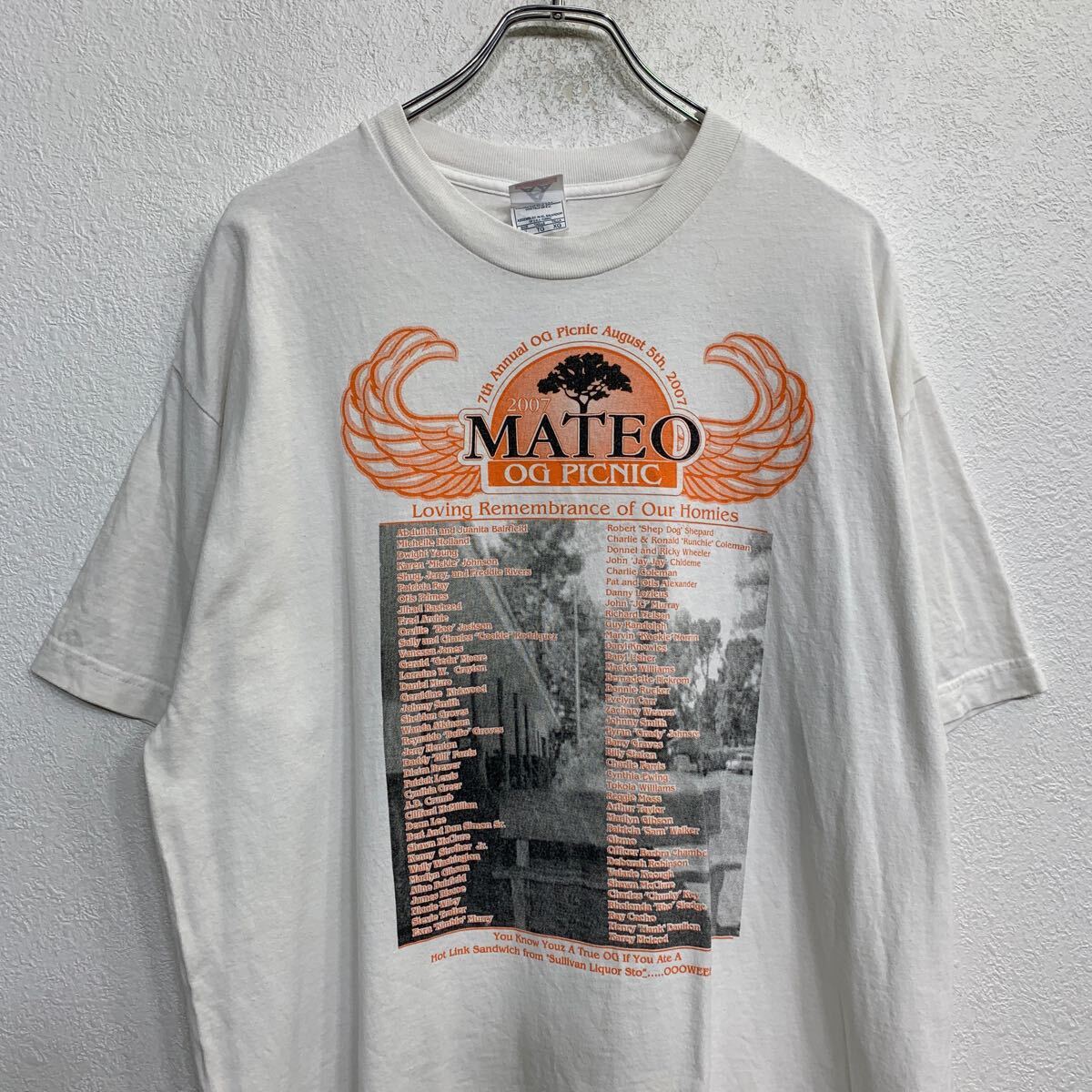 【中古】【古着】 ALSTYLE APPAREL & ACTIVEWEAR 半袖プリントTシャツ XLサイズ アルスタイル ホワイト コットン 古着卸 アメリカ仕入 t2409-3670