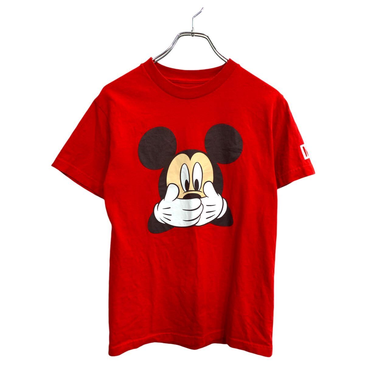 【中古】【古着】 Disney 半袖 キャラクター Tシャツ Sサイズ ディズニー ミッキー レッド コットン 古着卸 アメリカ仕入 t2409-3750