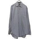 【中古】【古着】 NAUTICA 長袖 無地 シャツ ノーティカ L~ ブルー ポケット 古着卸 アメリカ仕入 a609-6300