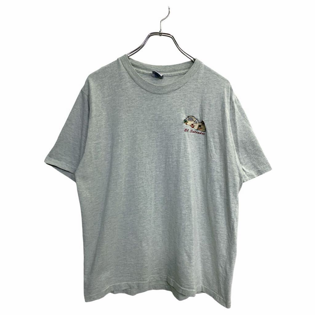 【中古】【古着】 SPEED LIMIT 半袖 Tシャツ Lサイズ スピードリミット シングルステッチ 刺繍 グレー コットン 古着卸 アメリカ仕入 t2409-3874