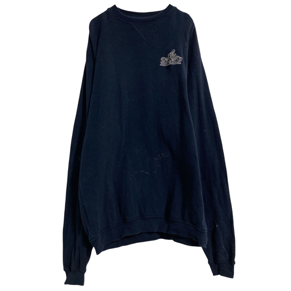 【中古】【古着】 CUTTER & BUCK ロゴ スウェット トレーナー XL ネイビー ビッグサイズ トライアスロ..