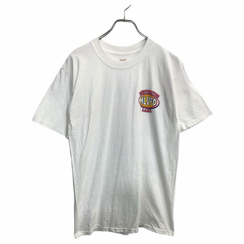 【中古】【古着】 Hanes 半袖 プリント Tシャツ Mサイズ ヘインズ ホワイト 古着卸 アメリカ仕入 t2409-3916