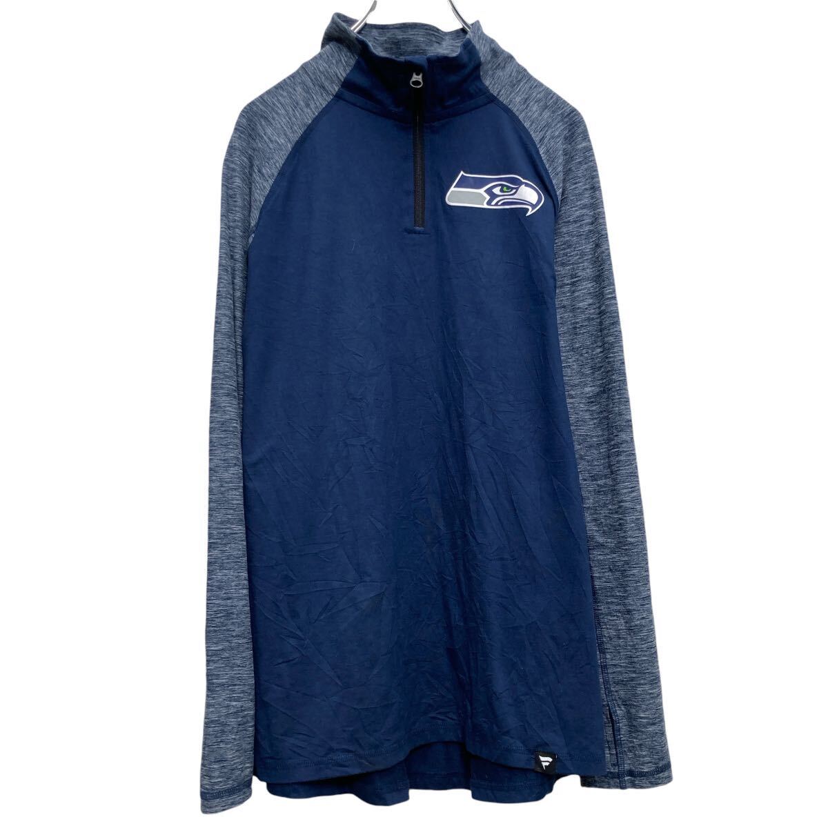 【中古】【古着】 Fanatics ジャージ M ネイビー ラグラン スポーツウェア シアトルシーホークス アメフト 古着卸 アメリカ仕入 a609-6929