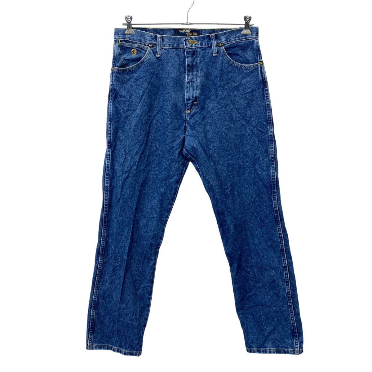 【中古】【古着】 Wrangler デニムパンツ W35 ラングラー ジョージストレイト コットン ブルー系 古着卸 アメリカ仕入 2409-404
