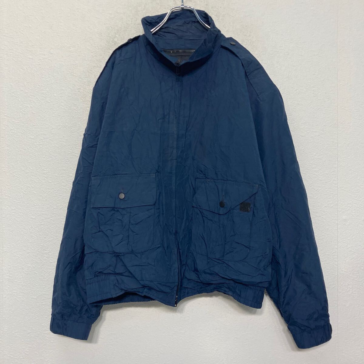 古着屋DENの【中古】【古着】 ブルゾン ジャケット XL ネイビー フルジップ ビッグサイズ 古着卸 アメリカ仕入 a609-7148｜アングル2
