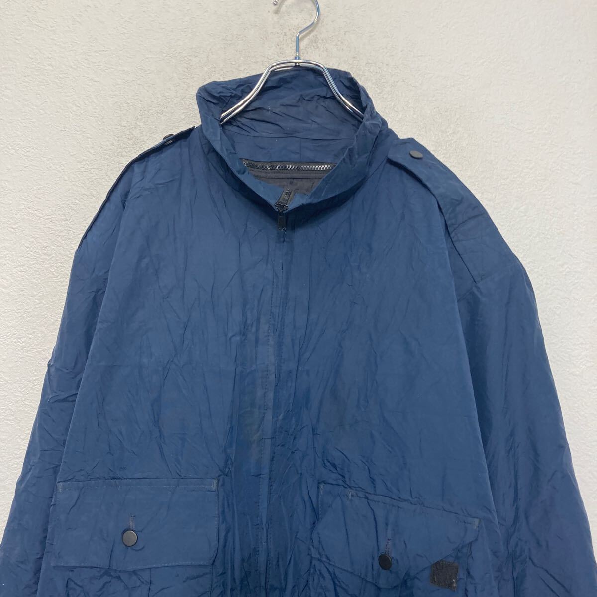 古着屋DENの【中古】【古着】 ブルゾン ジャケット XL ネイビー フルジップ ビッグサイズ 古着卸 アメリカ仕入 a609-7148｜アングル3