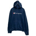 【中古】【古着】 Champion ロゴ スウェット パーカー XL キッズ 150〜 ブラック プルオーバー ビッグサイズ 古着卸 アメリカ仕入 a609-7...