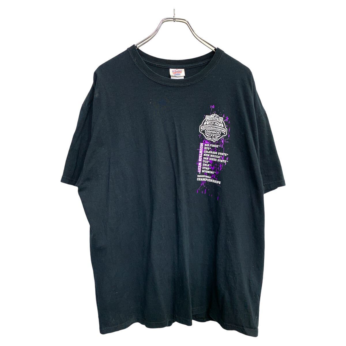 【中古】【古着】 ZIA GRAPHICS 半袖 プリント Tシャツ XLサイズ ブラック コットン 古着卸 アメリカ仕入 t2409-4146