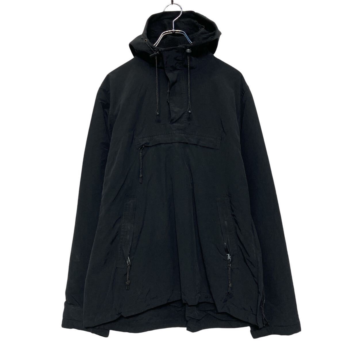 【中古】【古着】 SURPLUS ナイロン ジャケット レディース XL ブラック ビッグサイズ ハーフジップ 古着卸 アメリカ仕入 a609-7274