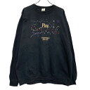 【中古】【古着】 JERZEES プリント スウェット トレーナー ジャージーズ L サイズ ブラック プルオーバー 古着卸 アメリカ仕入 a609-7290