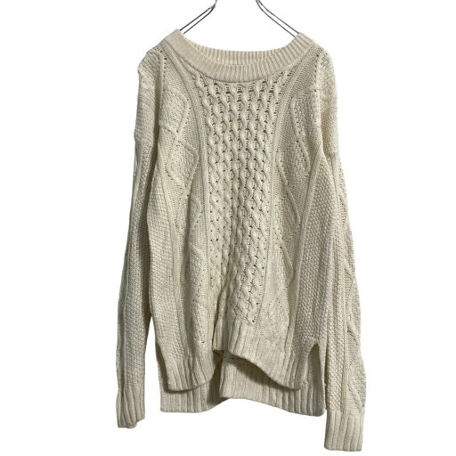 【中古】【古着】 Madewell ニット セーター XS ホワイト ケーブル 古着卸 アメリカ仕入 a610-5002 【中古】【古着】 Madewell ニット セーター XS ホワイト ケーブル 古着卸 アメリカ仕入 a610-5002
