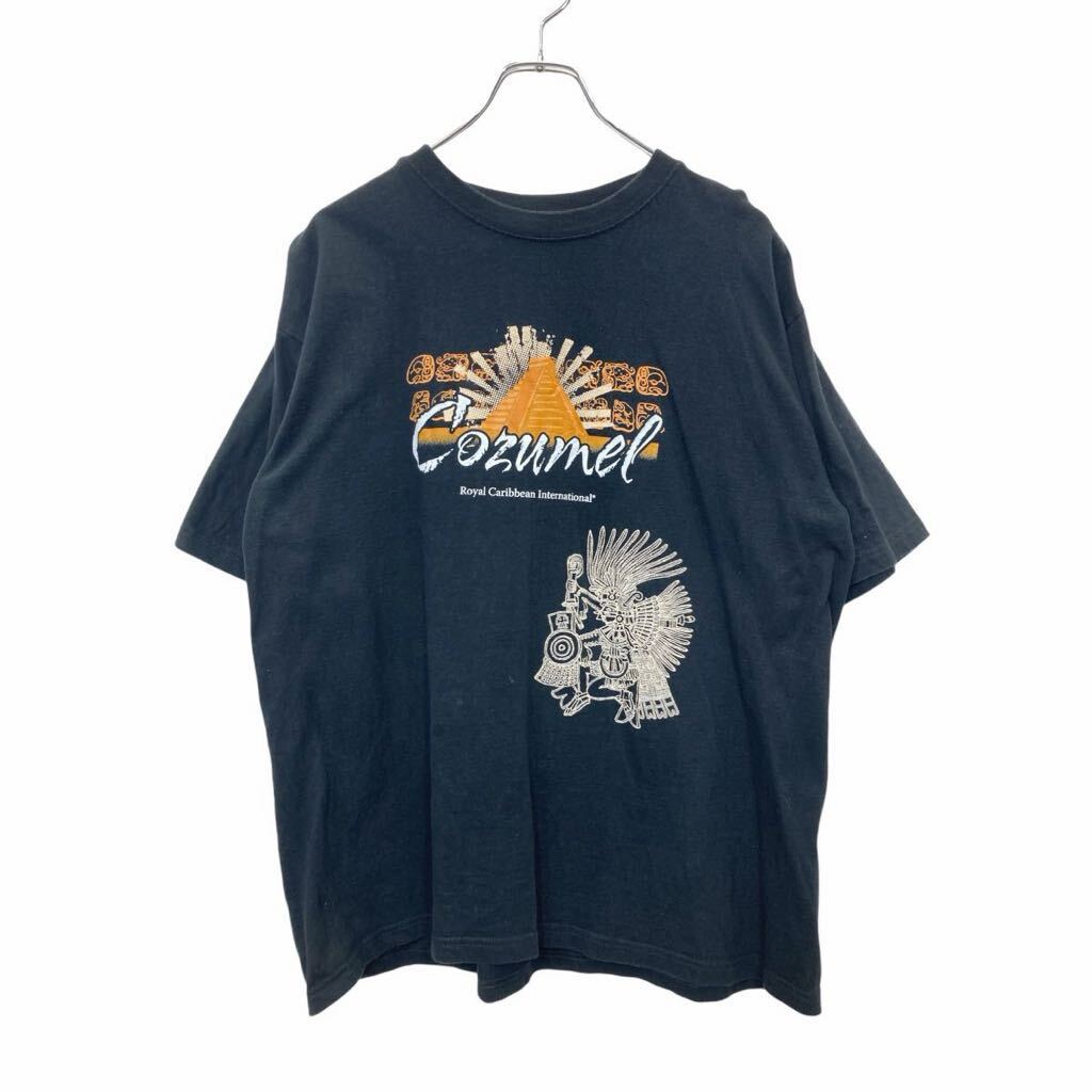 【中古】【古着】 半袖 プリント Tシャツ XLサイズ ブラック コットン 古着卸 アメリカ仕入 t2409-4211