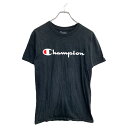 【中古】【古着】 Champion 半袖 プリント Tシャツ Sサイズ チャンピオン ブラック ロゴ 古着卸 アメリカ仕入 t2409-4222